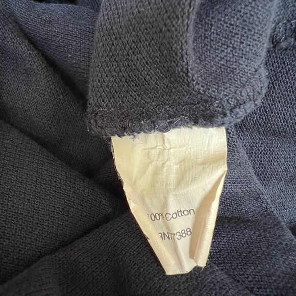 J. Crew Navy 100% cotton Blue Dress with Ruffles Sleeveless Size L - Picture 5 of 7